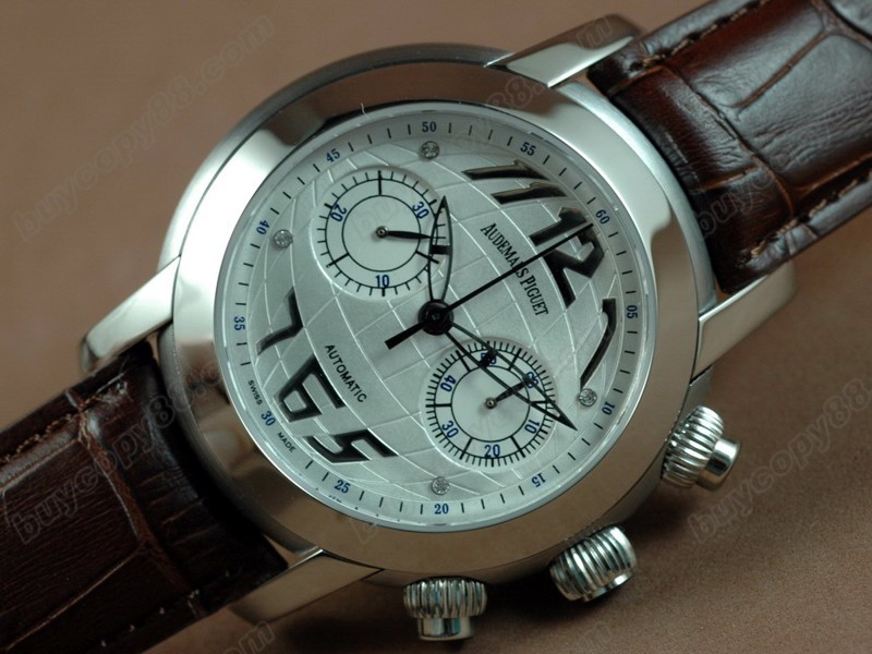 愛彼錶【男性用】Globe Chronograph SS/LE White Asia7750自動機芯搭載9