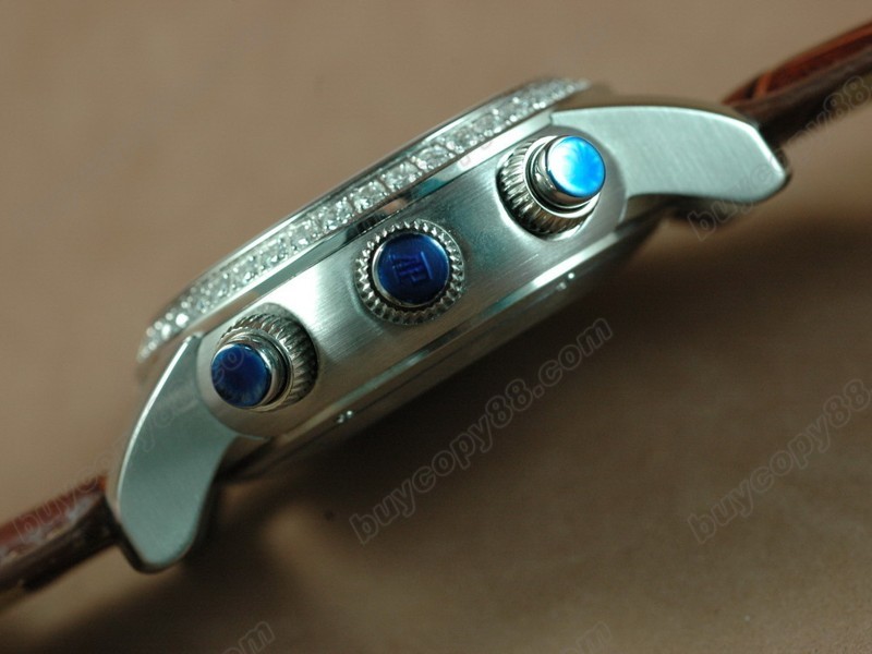 愛彼錶【男性用】Globe Chronograph Diam SS/LE White Asia7750自動機芯搭載2