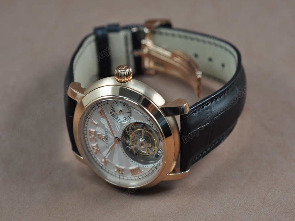 愛彼錶【男性用】 Jules Audemars Classics Tourbillon RG/LE White Flying Tourbillon手上鏈搭載5