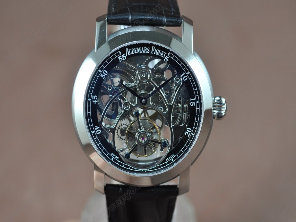 愛彼錶【男性用】 Jules Audemars Classics SS/LE Black Flying Tourbillon手上鏈搭載7