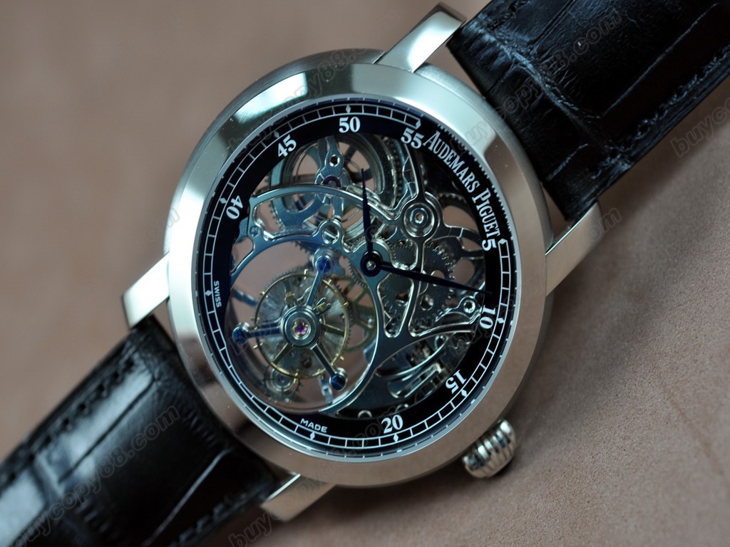 愛彼錶【男性用】 Jules Audemars Classics SS/LE Black Flying Tourbillon手上鏈搭載6