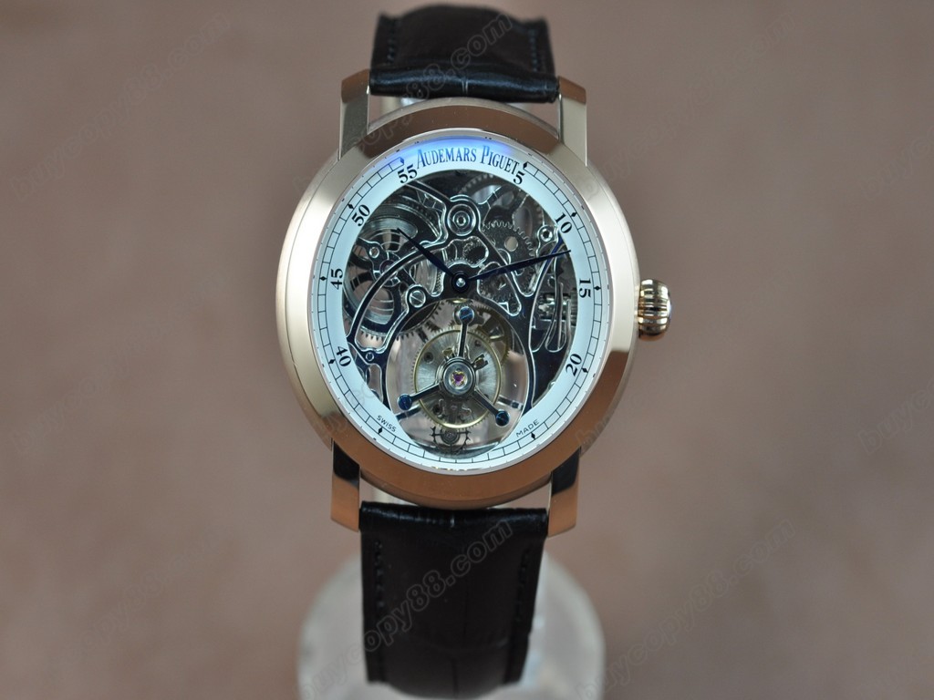 愛彼錶【男性用】 Jules Audemars Classics RG/LE White Flying Tourbillon手上鏈搭載9