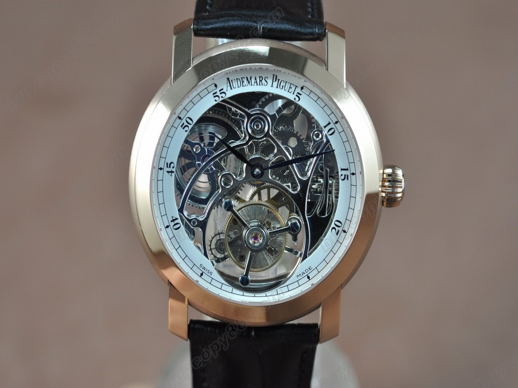 愛彼錶【男性用】 Jules Audemars Classics RG/LE White Flying Tourbillon手上鏈搭載7