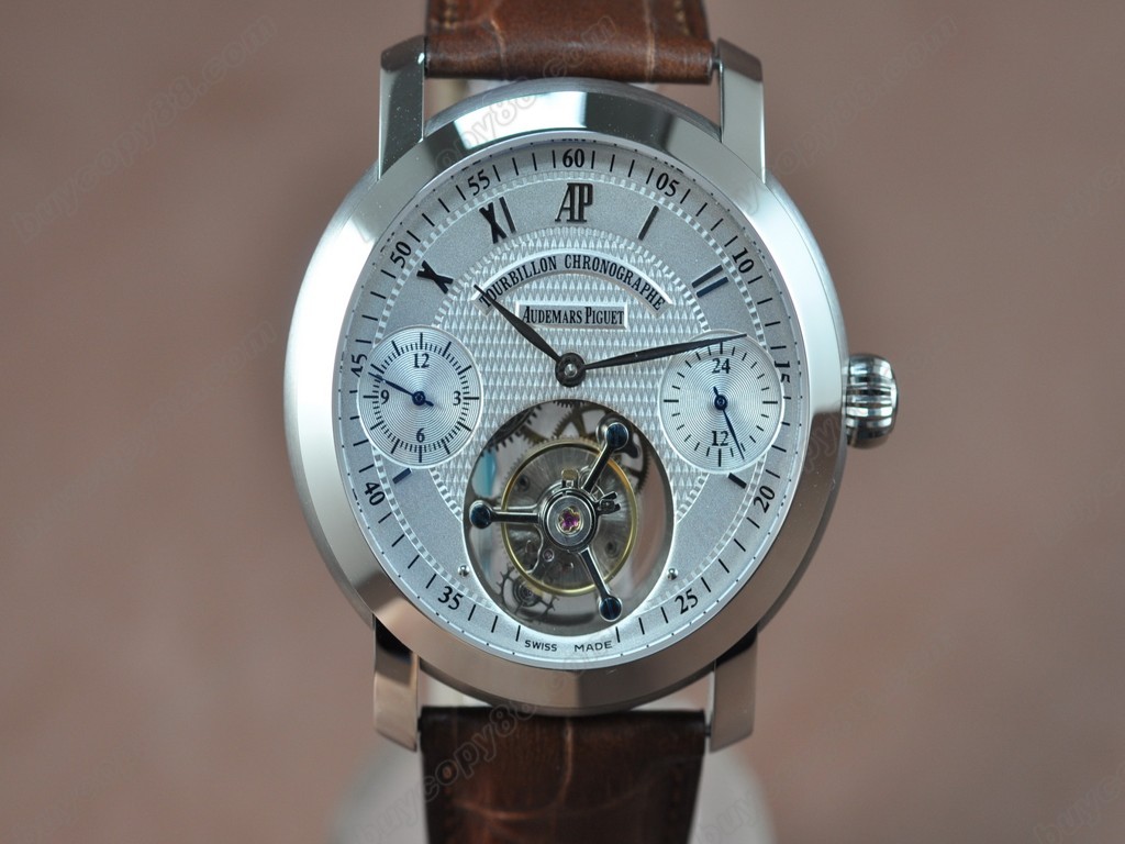 愛彼錶【男性用】Jules Audemars Classics SS/LE White Flying Tourbillon 手上鏈搭載5