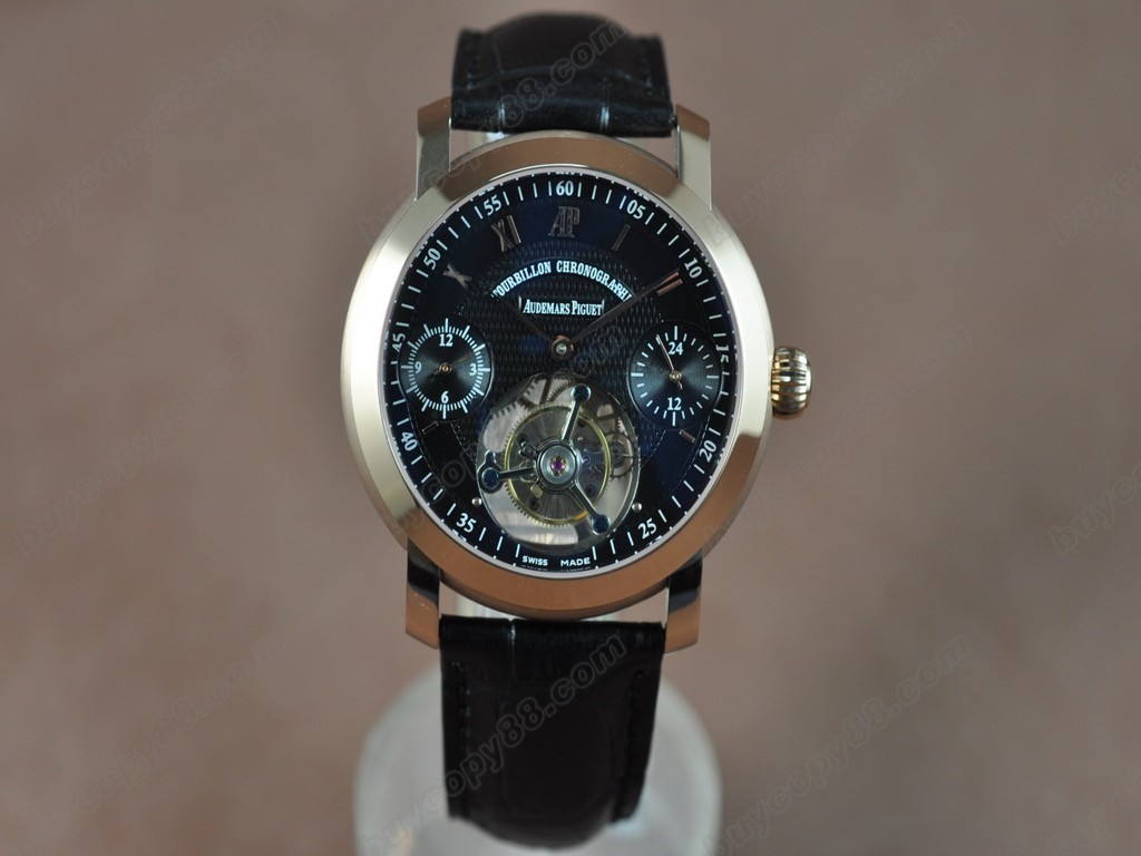 愛彼錶【男性用】 Jules Audemars Classics RG/LE Black Flying Tourbillon 手上鏈搭載7