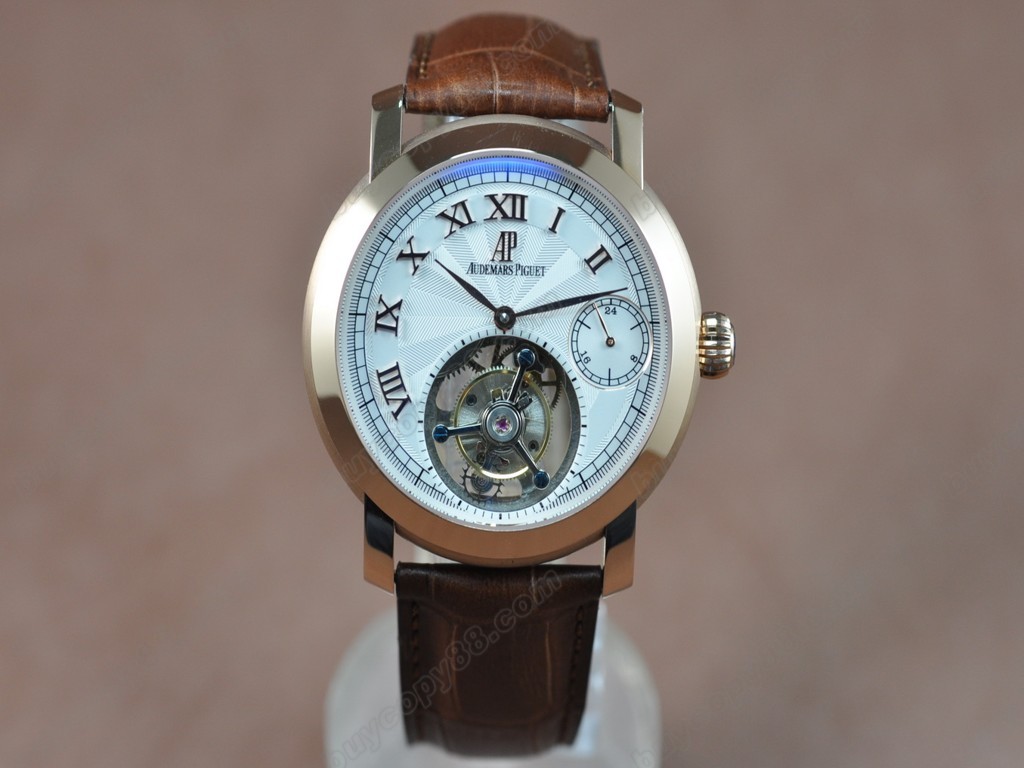 愛彼錶【男性用】Jules Audemars Classics Tourbillon RG/LE White Flying Tourbillon手上鏈搭載7