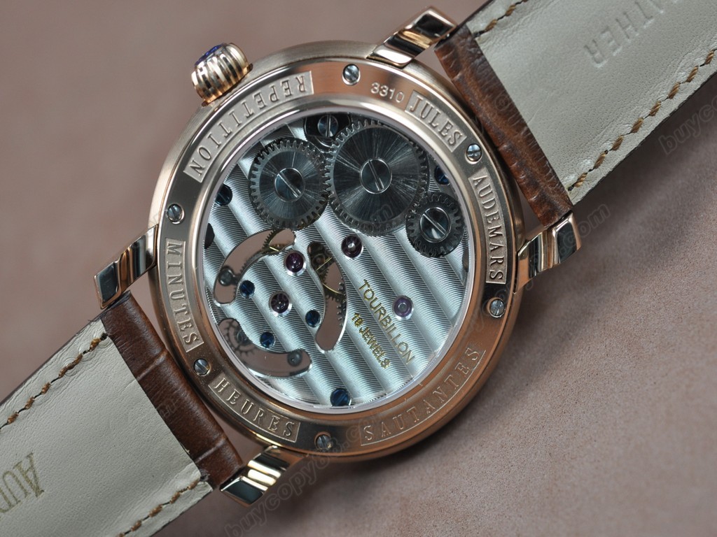 愛彼錶【男性用】Jules Audemars Classics Tourbillon RG/LE White Flying Tourbillon手上鏈搭載3