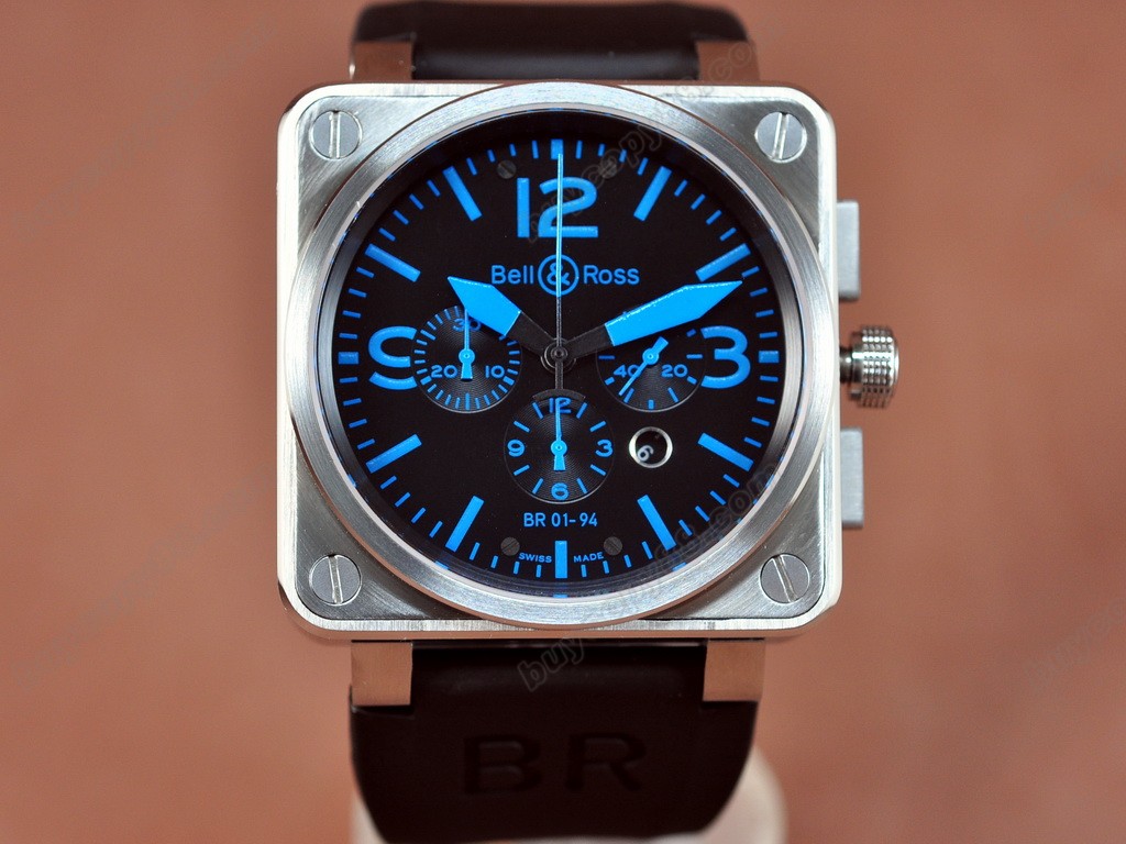 Bell & Ross【男性用】BR01-94 SS/RU Blue  A-7750オートマチック搭載5