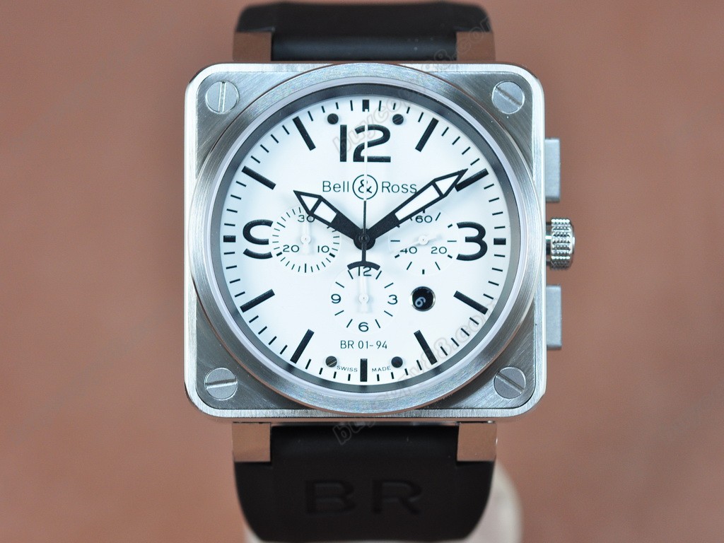 Bell & Ross【男性用】BR01-94 SS/RU White A-7750オートマチック搭載5