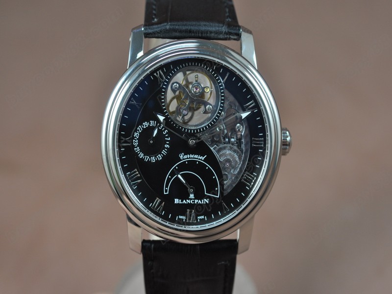 寶鉑錶【男性用】 Carrousel Tourbillon Power Reserve SS/LE Black dial手上鏈搭載10