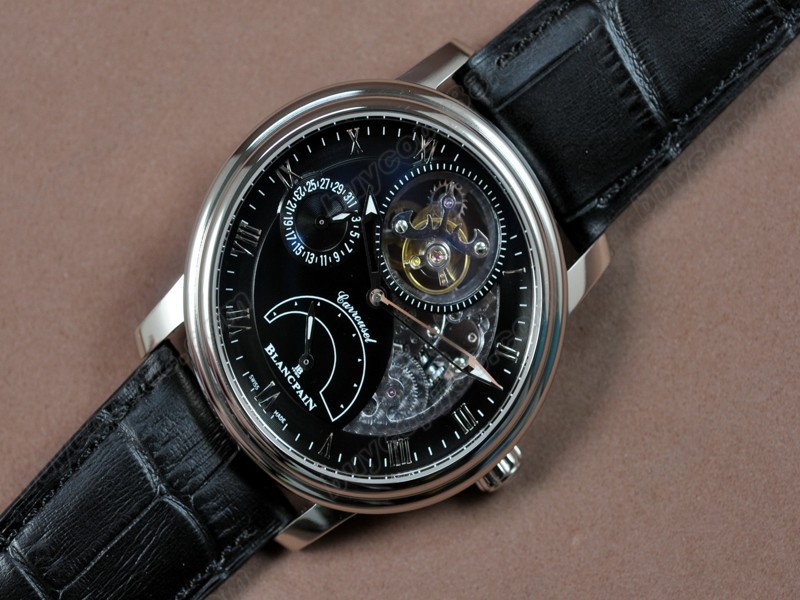 寶鉑錶【男性用】 Carrousel Tourbillon Power Reserve SS/LE Black dial手上鏈搭載8