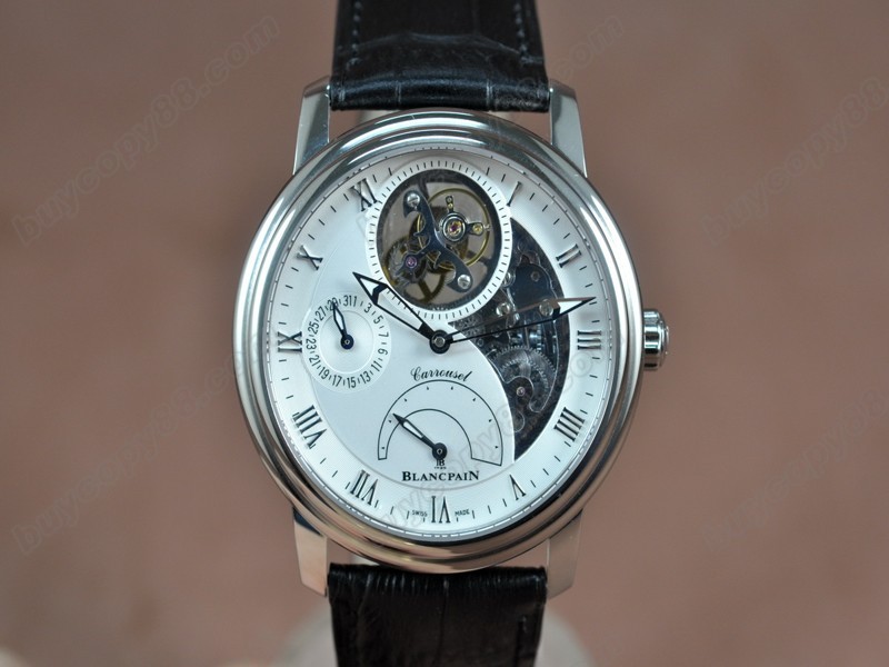 寶鉑錶【男性用】Carrousel Tourbillon Power Reserve SS/LE White dial 手上鏈搭載8