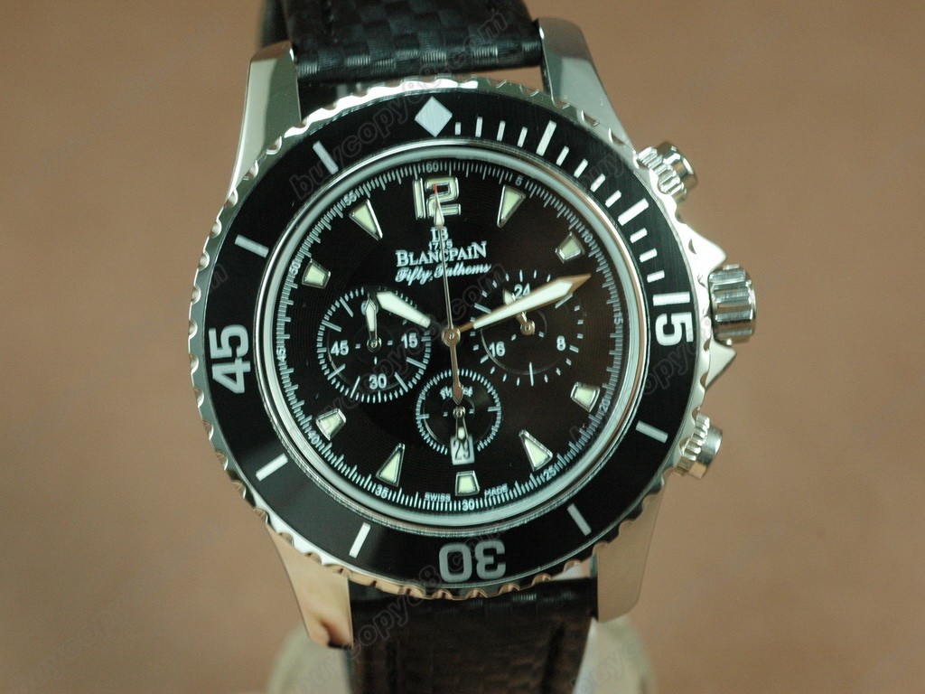 寶鉑錶【男性用】Fathoms Chronograph SS/NY Blk Jap石英機芯搭載6