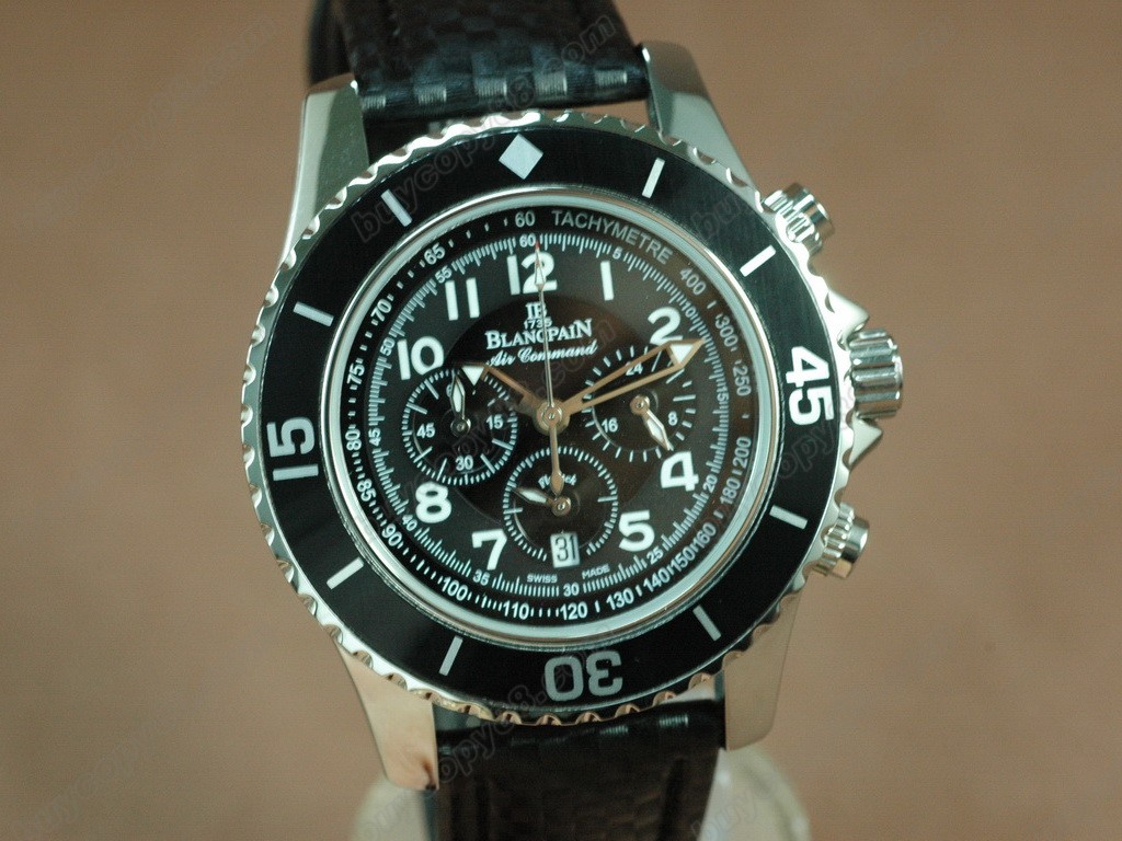 寶鉑錶【男性用】 Fathoms Chronograph SS/NY Blk Jap石英機芯搭載1