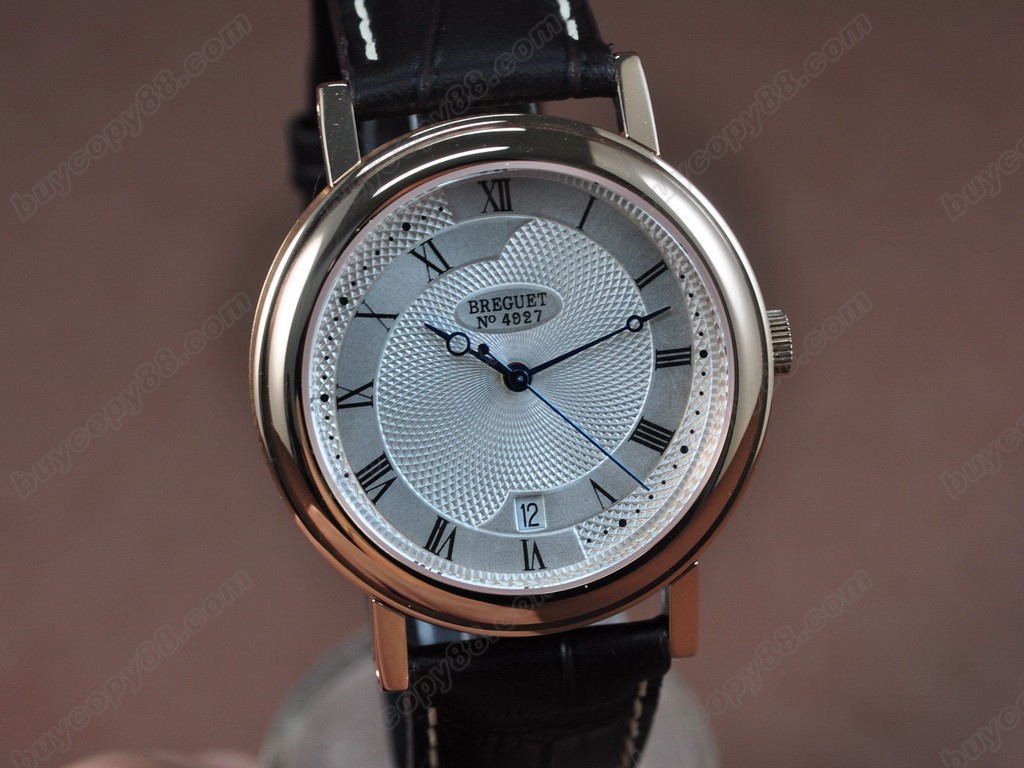 寶璣【男性用】 Classique Automatic RG/LE White Swiss Eta 2824自動機芯搭載　1