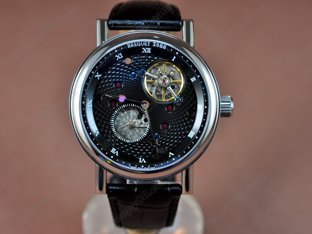 寶璣【男性用】Tourbillon Skeleton Black Dial Asia Manual 手上鏈搭載3