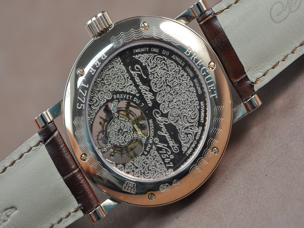 寶璣【男性用】 Tourbillon Skeleton RG/LE White Asian Manual 手上鏈搭載3