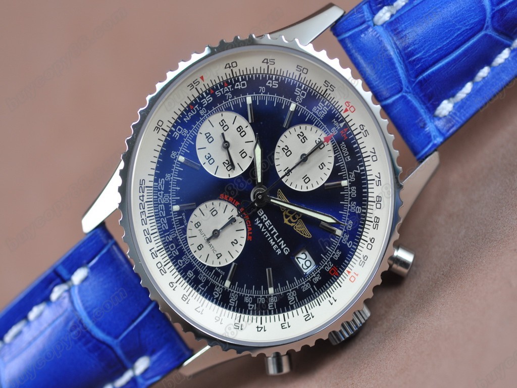 百年靈【男性用】Navitimer Serie Speciale LE Blue Dial Working Chronos自動機芯搭載5