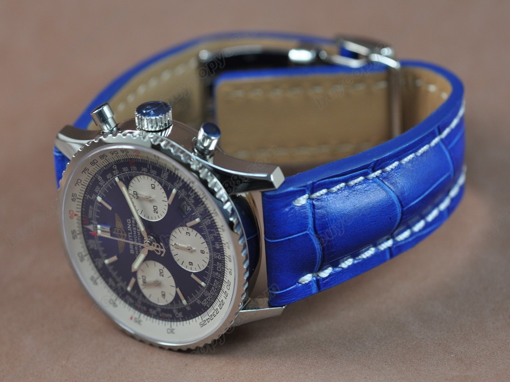 百年靈【男性用】 Navitimer Blue Dial LE Stick Markers Working Chronos自動機芯搭載6