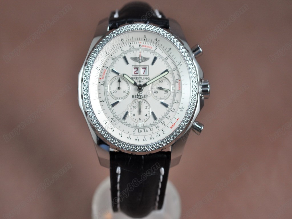 百年靈【男性用】 Bentley 6.75 Big Date Chrono LE White Asia7750自動機芯搭載12