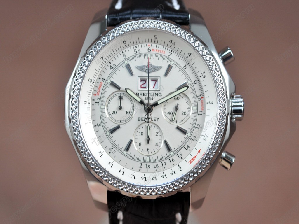 百年靈【男性用】 Bentley 6.75 Big Date Chrono LE White Asia7750自動機芯搭載10