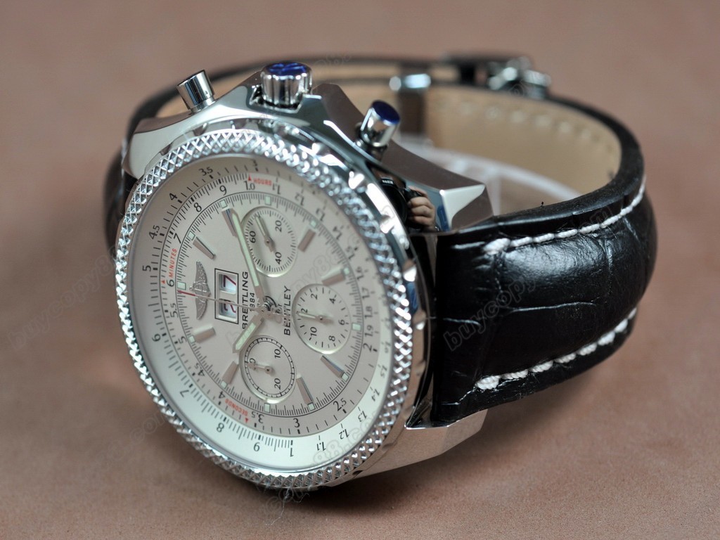 百年靈【男性用】 Bentley 6.75 Big Date Chrono LE White Asia7750自動機芯搭載9