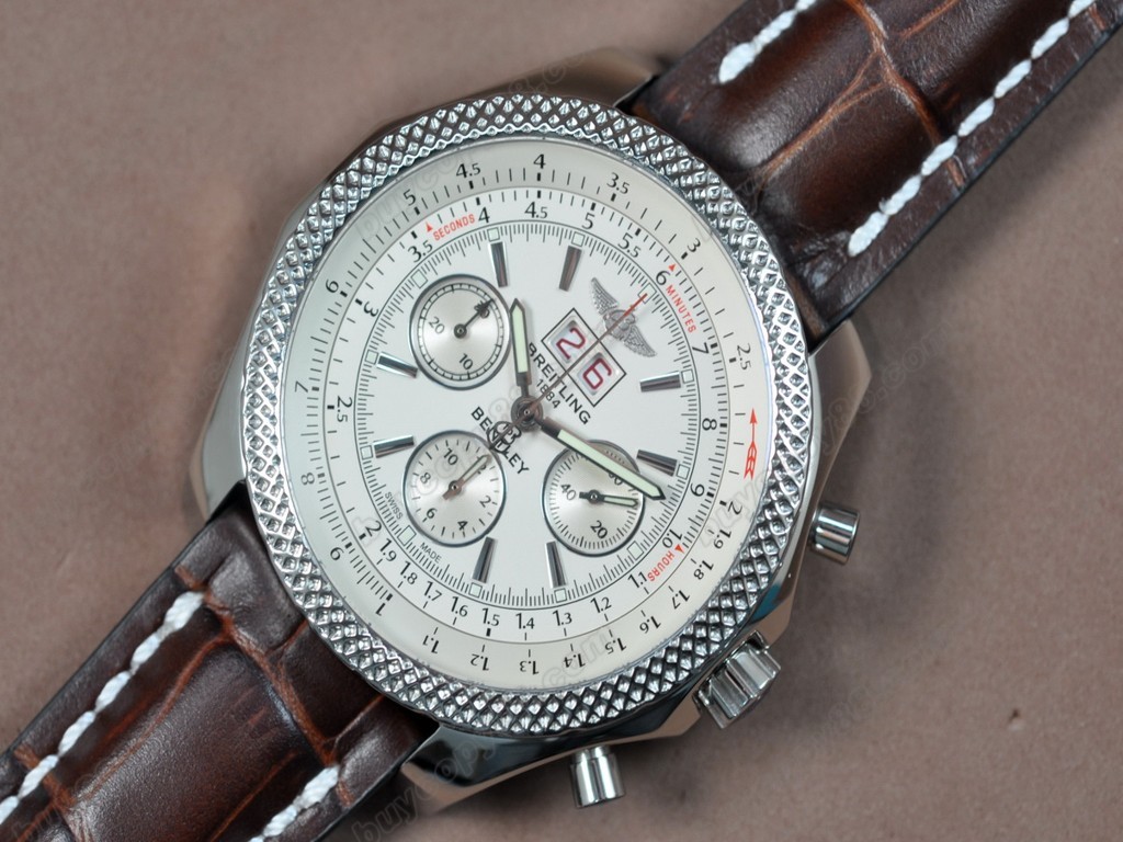 百年靈【男性用】Bentley Big Date Chrono SS/LE WhiteAsia7750自動機芯搭載8