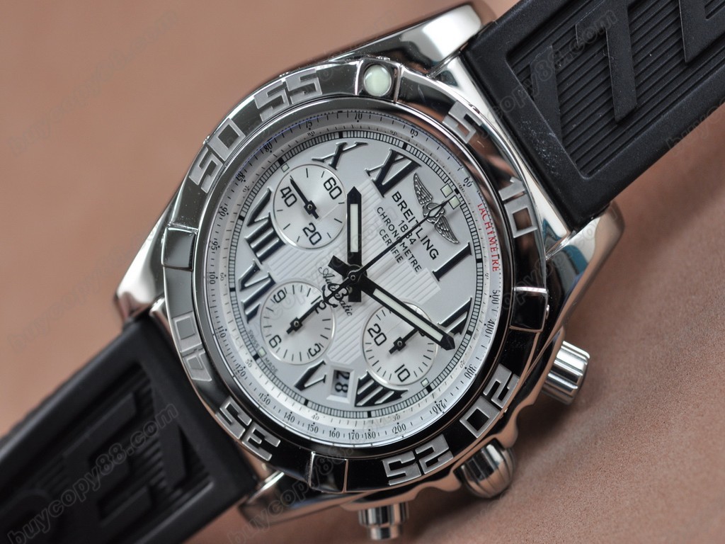 百年靈【男性用】 Chronomat B01 SS/RU White Roman Asia7750自動機芯搭載9