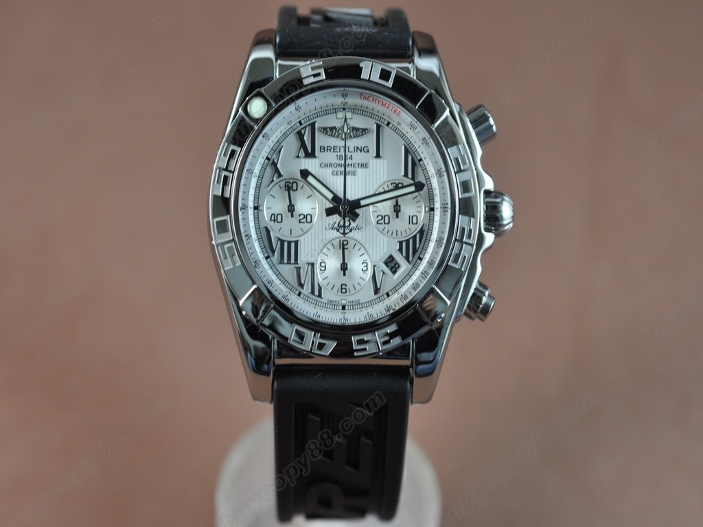 百年靈【男性用】 Chronomat B01 SS/RU White Roman Asia7750自動機芯搭載4