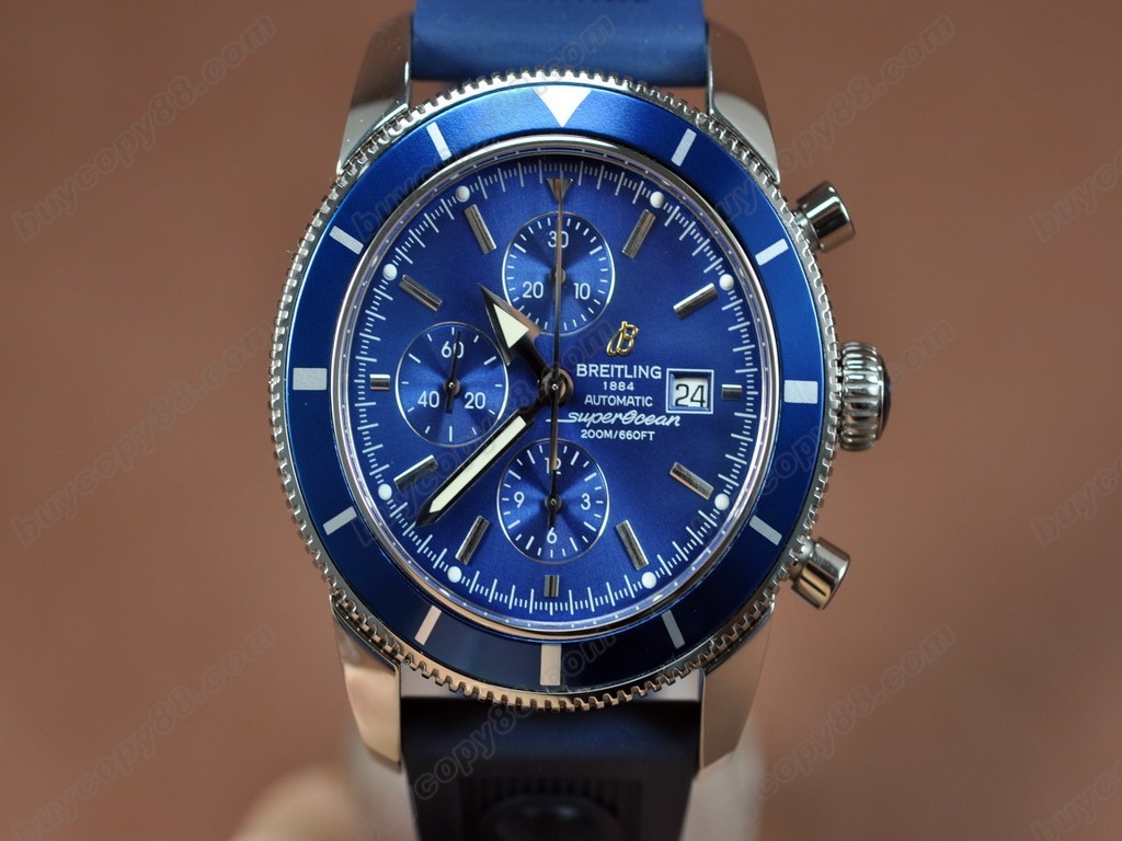 百年靈【男性用】Superocean Heritage Chrono SS/RU Blue Asia7750自動機芯搭載5