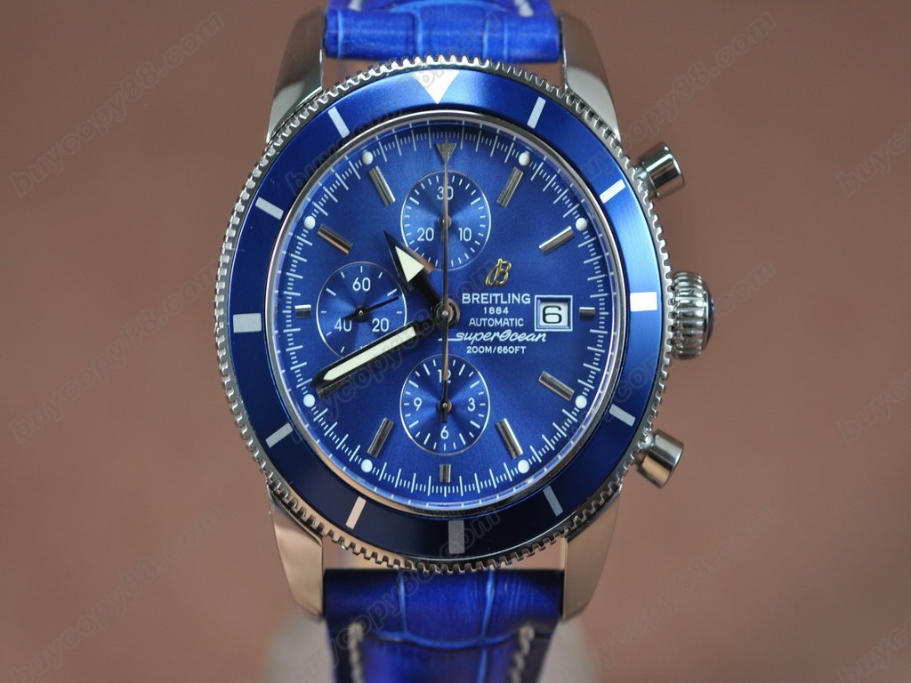 百年靈【男性用】Superocean Heritage Chrono SS/LE Blue Asia7750自動機芯搭載3