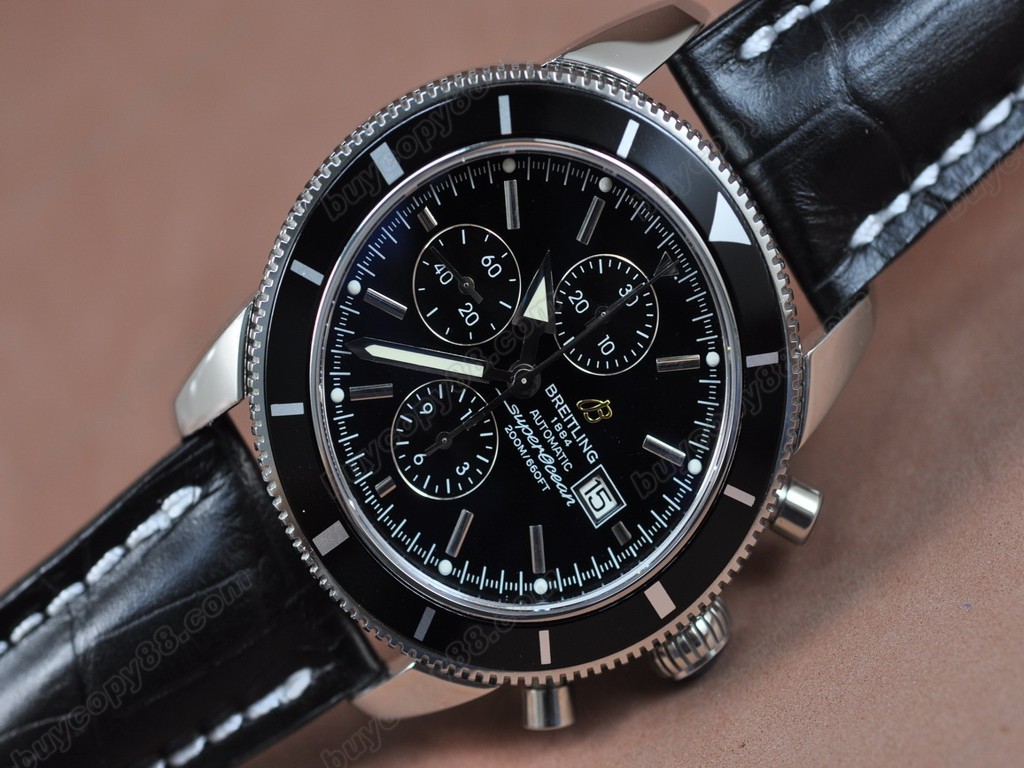 百年靈【男性用】 Superocean Heritage Chrono SS/LE Black Asia7750自動機芯搭載8