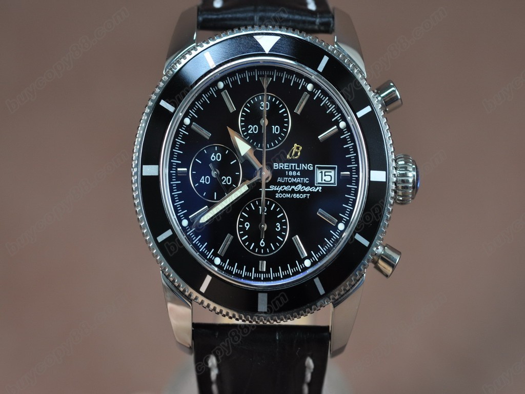 百年靈【男性用】 Superocean Heritage Chrono SS/LE Black Asia7750自動機芯搭載2