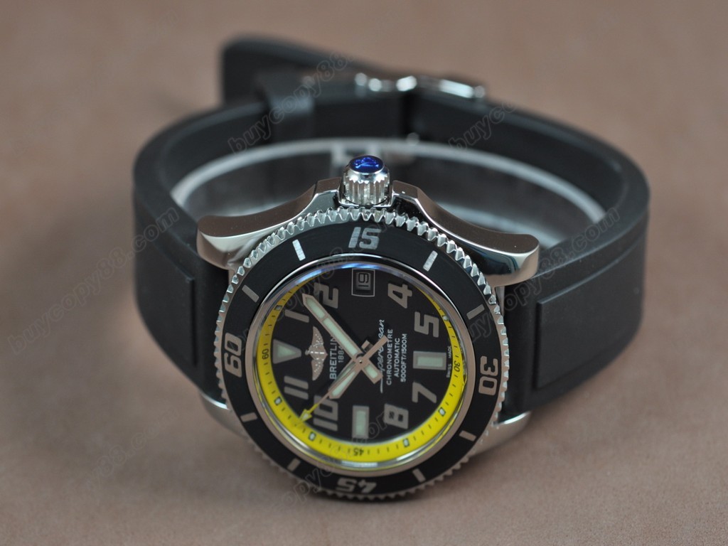 百年靈【男性用】 SuperOcean 42mm SS/RU Yellow Ultimate Edition A-2824 自動機芯搭載16