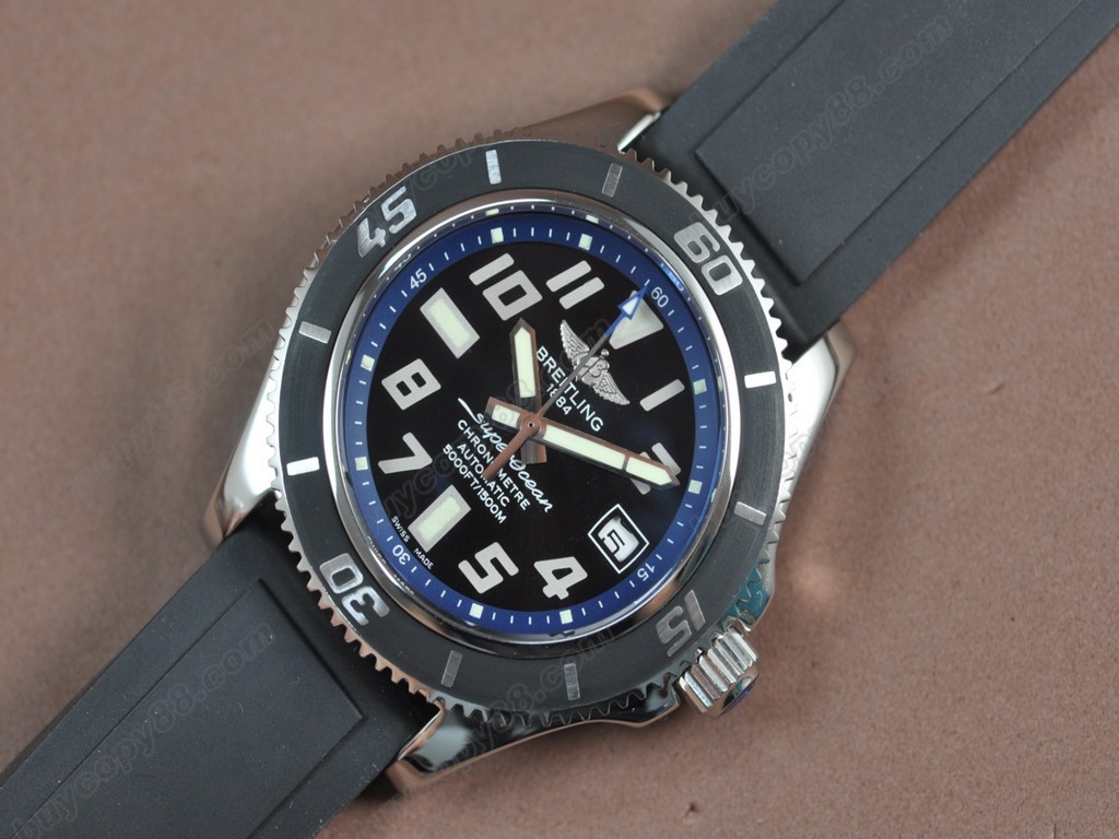 百年靈【男性用】SuperOcean 42mm SS/RU Blue Ultimate Edition A-2824 自動機芯搭載14