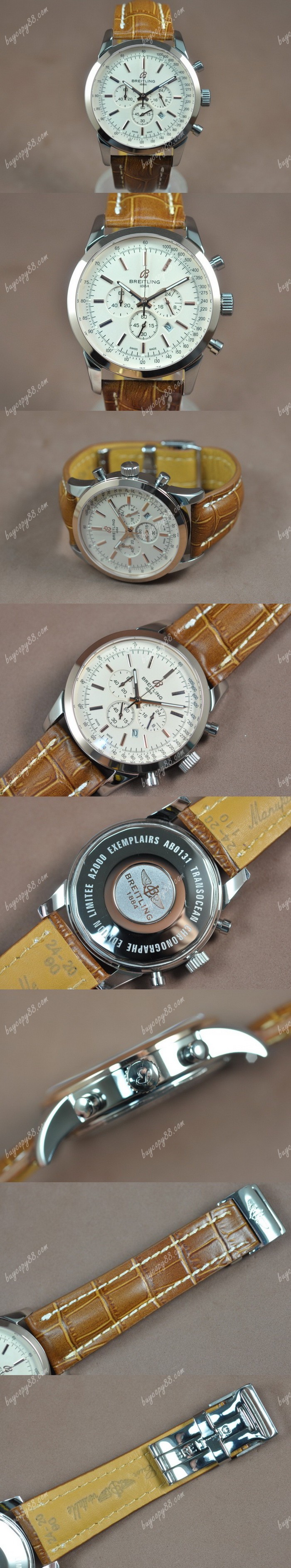  百年靈Breitling Transocean Chrono TT/LE White dial Jap-OS20石英錶0