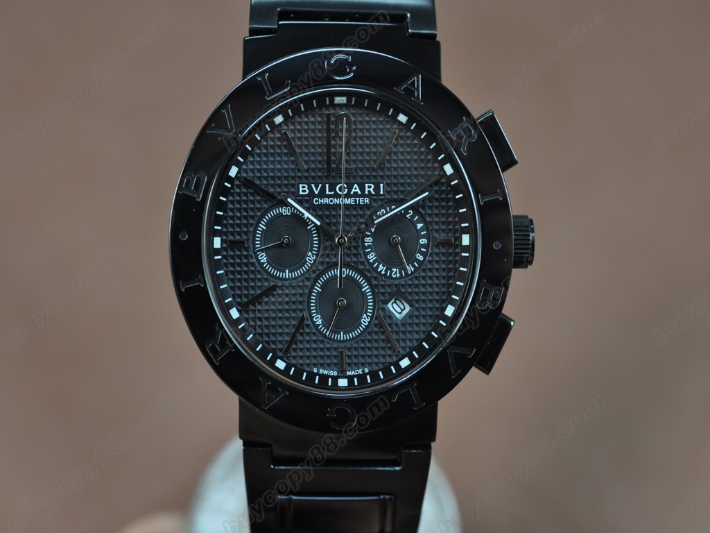 寶格麗【男性用】 Bvlgari Bvlgari PVD Black Japan OS20 石英機芯搭載4