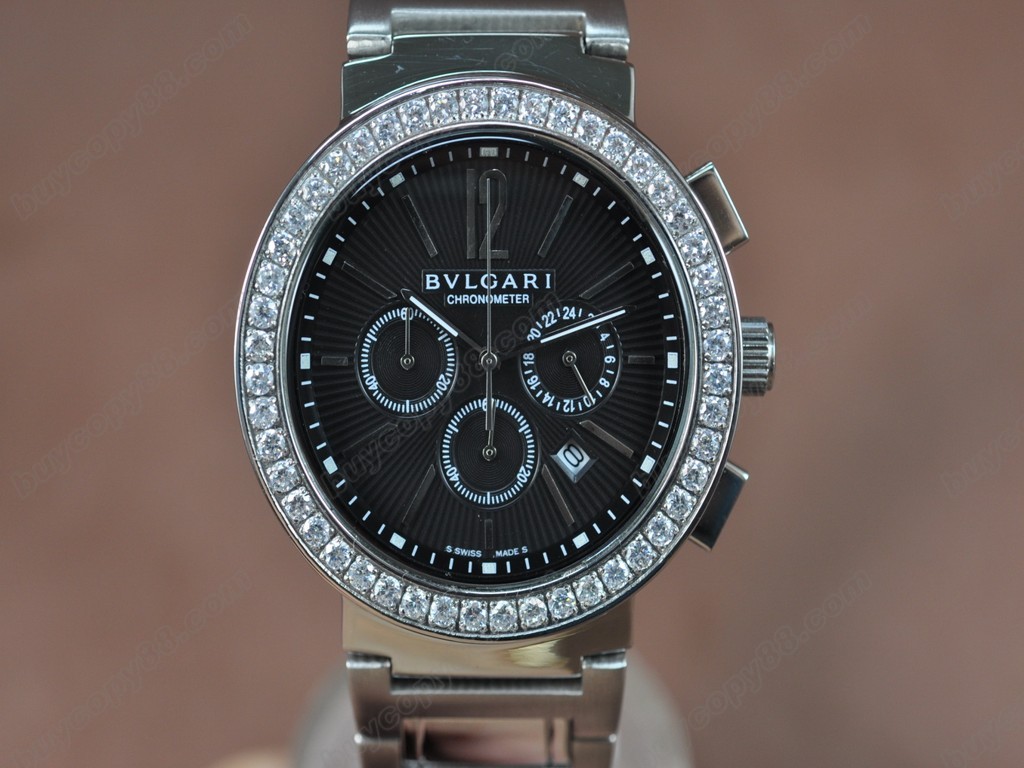 寶格麗【男性用】Bvlgari Bvlgari SS/Diam Black JapanOS20 石英機芯搭載　4