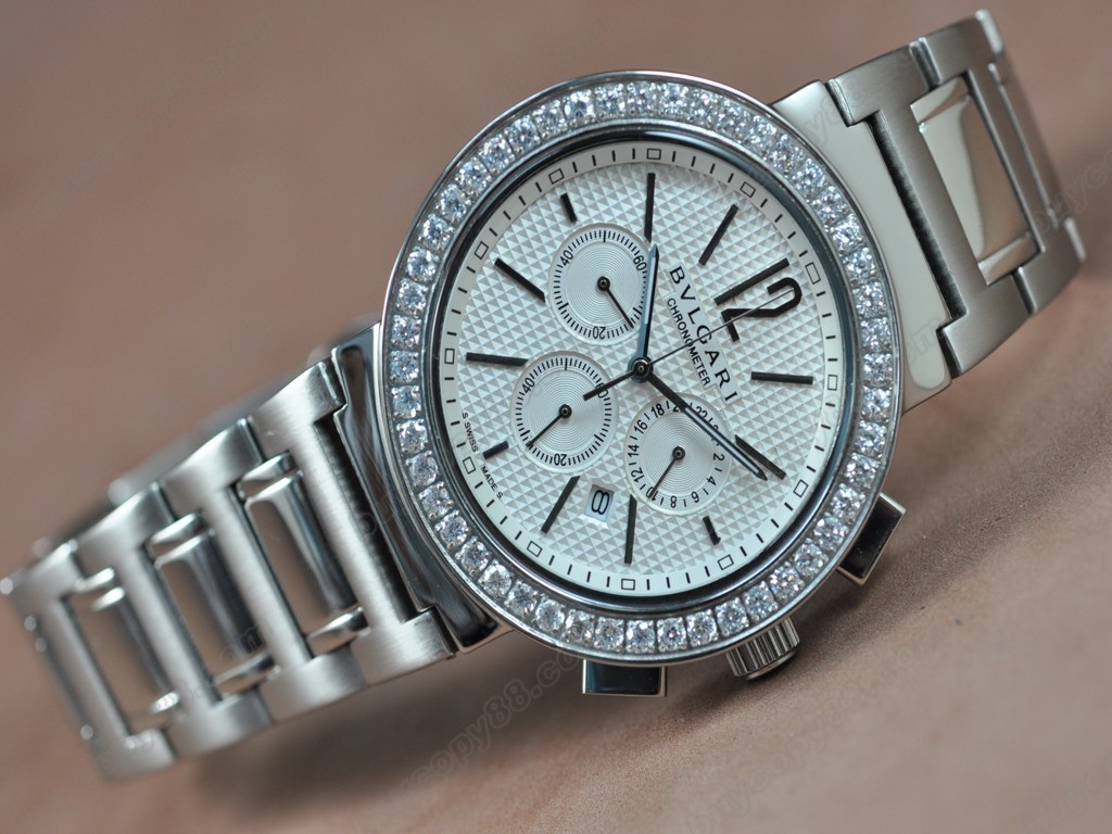 寶格麗【男性用】 Bvlgari Bvlgari SS/Diam White Japan OS20 石英機芯搭載　3