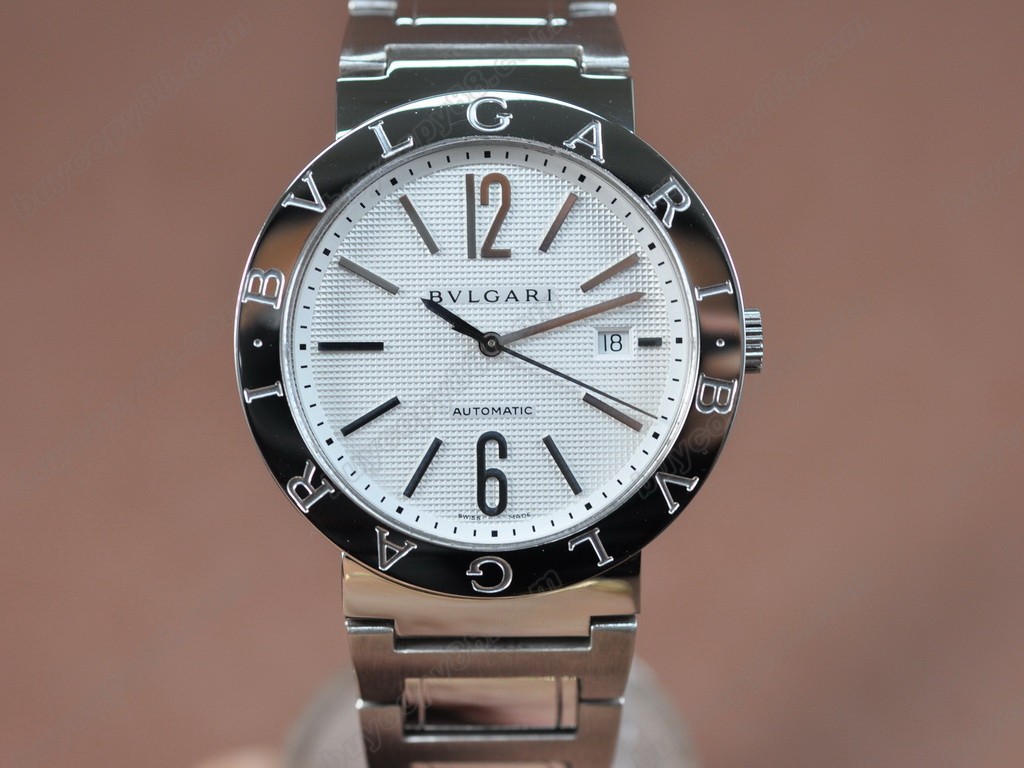 寶格麗【男性用】Bvlgari-Bvlgari Men Auto SS/SS White 2892 自動機芯搭載6