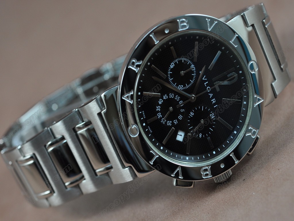 寶格麗【男性用】 Bvlgari-Bvlgari SS/Black Japan OS20 石英機芯搭載　3
