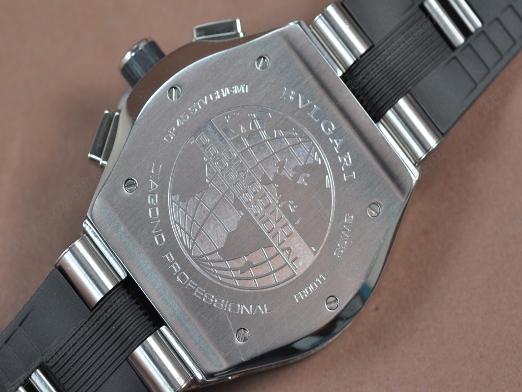 寶格麗【男性用】Diagono X-PRO Chrono SS/RU Black Jap OS20 石英機芯搭載　3