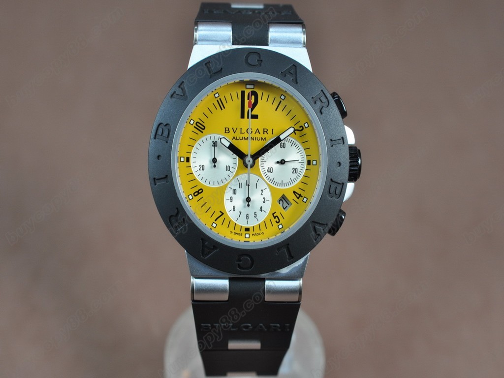 寶格麗 【男性用】 Diagono Aluminium Chrono SS RU Asian 7750自動機芯搭載5