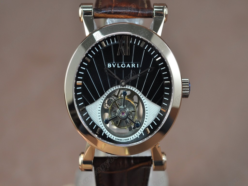 寶格麗 【男性用】 Sotirlo Bvlgari RG/LE Black Flying Tourbillon 手上鏈搭載6