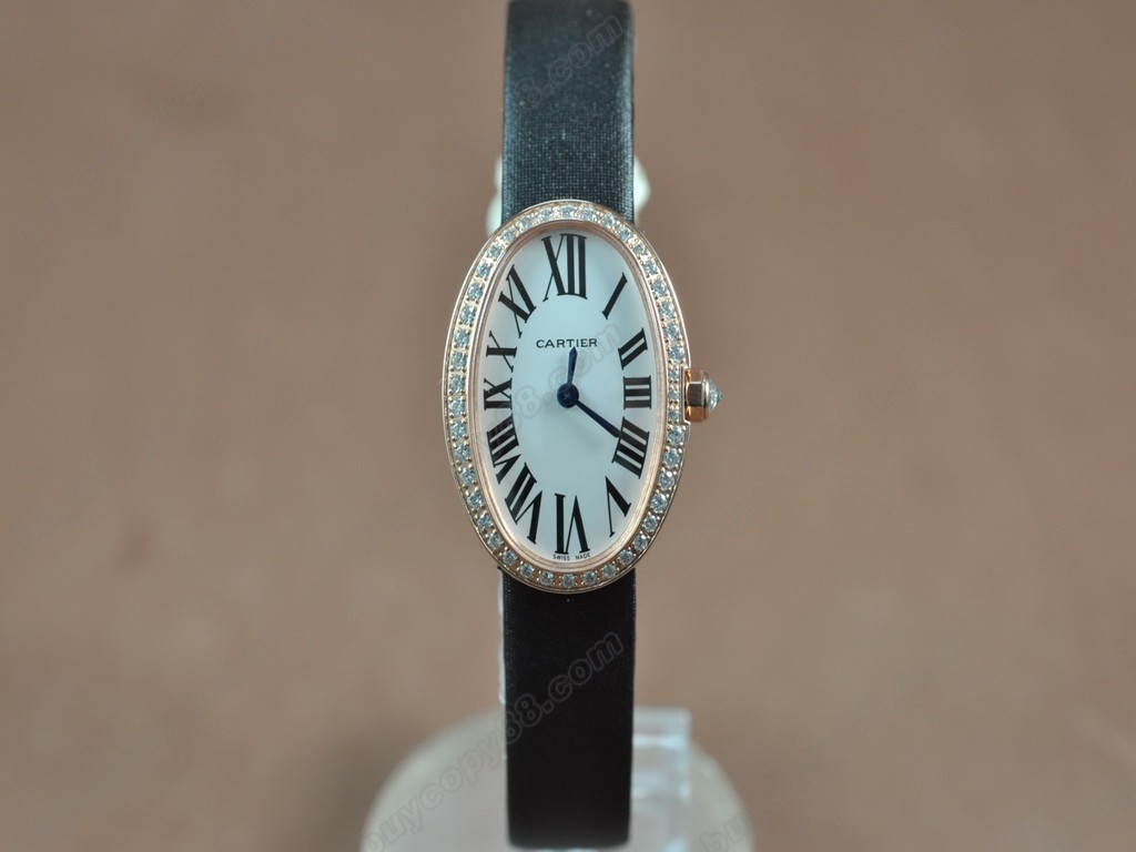 卡地亞【女性用】 Baignoire RG/Diam/LE White dial Swiss 石英機芯搭載7