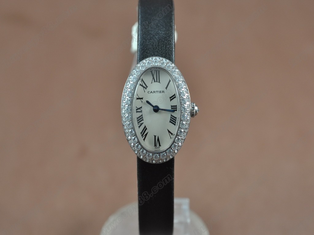 卡地亞【女性用】 Baignoire SS/Diam/LE White dial Swiss 石英機芯搭載10