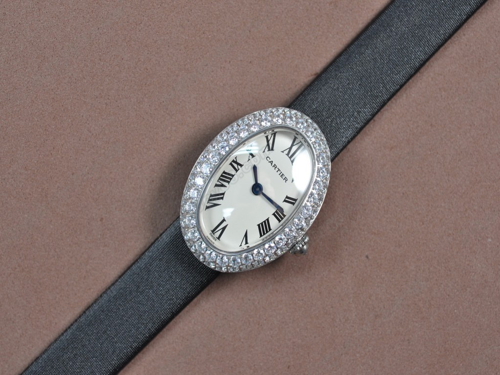 卡地亞【女性用】 Baignoire SS/Diam/LE White dial Swiss 石英機芯搭載7