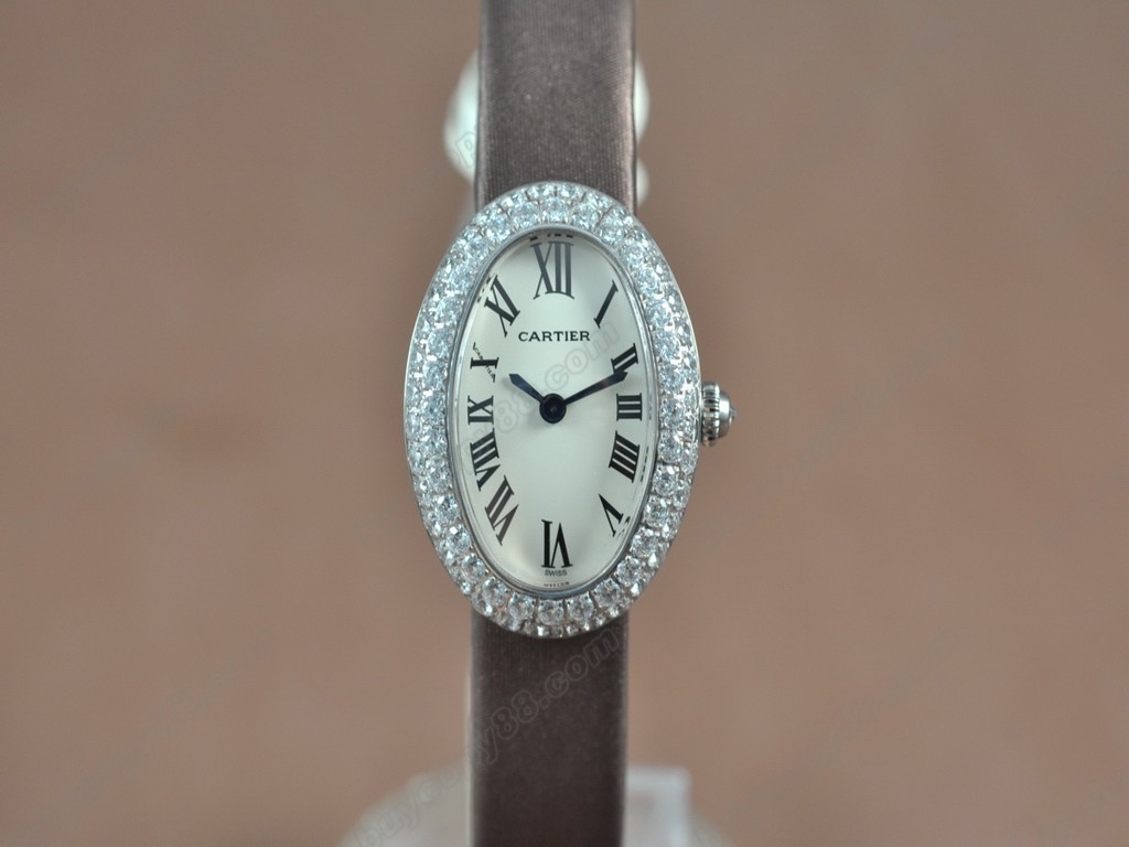 卡地亞【女性用】 Baignoire SS/Diam/LE White dial Swiss 石英機芯搭載8