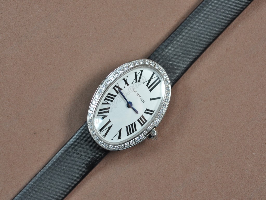 卡地亞【女性用】 Baignoire SS/Diam/LE White dial Swiss 石英機芯搭載4