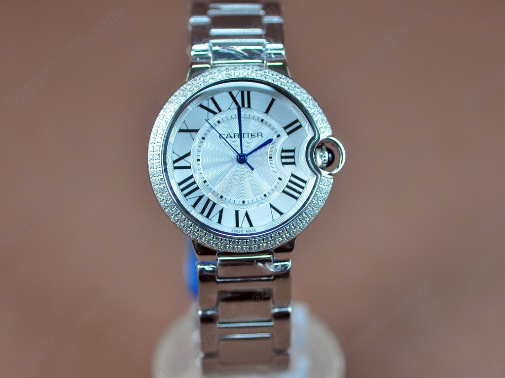 卡地亞【女性用】 Ballon Bleu de Cartier Ladies SS White石英機芯搭載6
